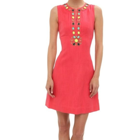 kate spade Dresses & Skirts - Kate Spade Edith LInen Beaded Sleeveless Dress 14